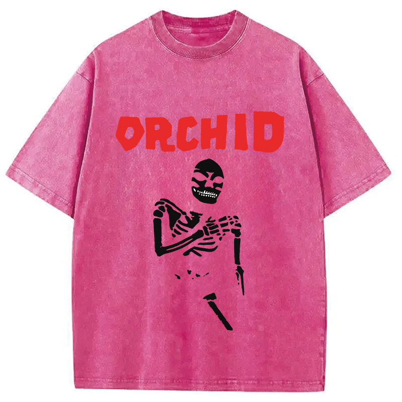 Modecanvas Orchid Chaos Is Me Washed T-Shirt