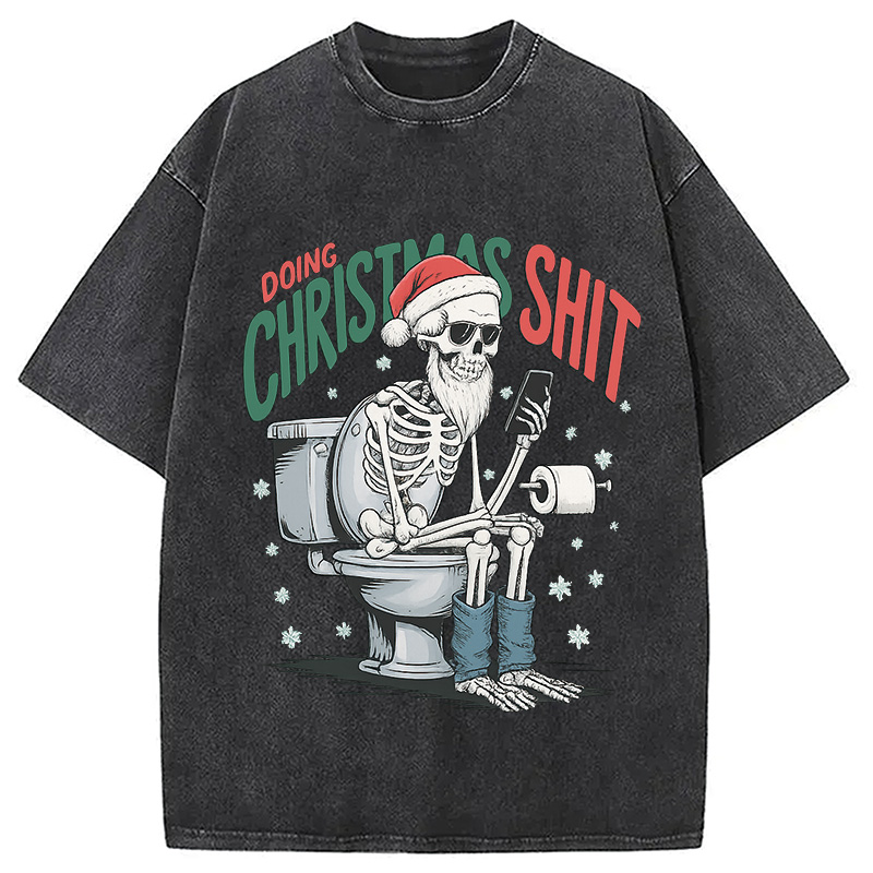 Modecanvas Doing Christmas Shit Washed T-Shirt