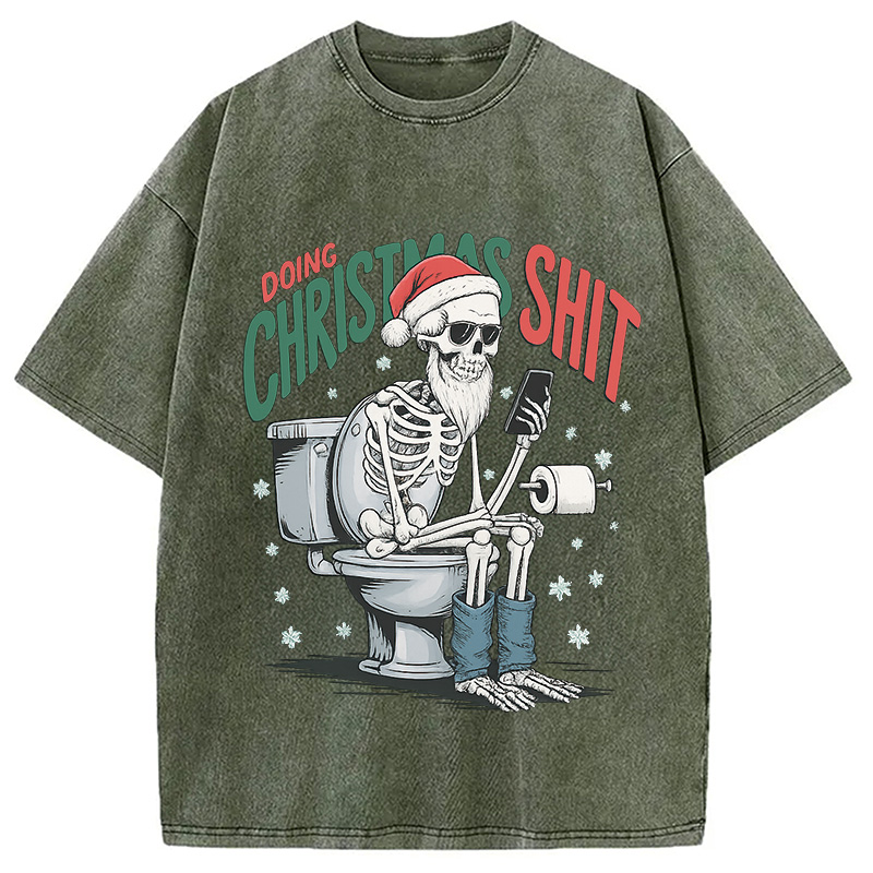 Modecanvas Doing Christmas Shit Washed T-Shirt