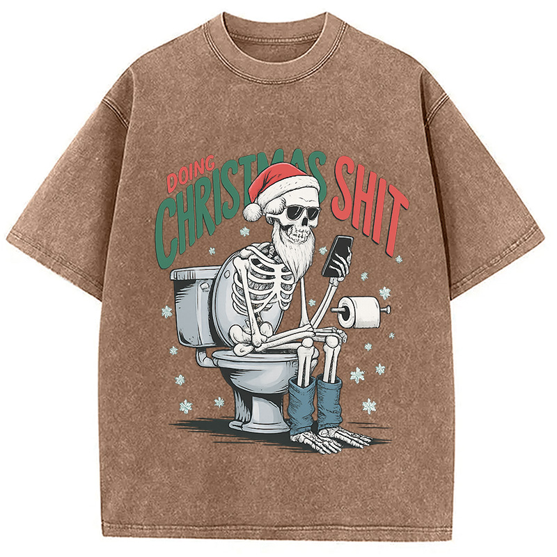 Modecanvas Doing Christmas Shit Washed T-Shirt