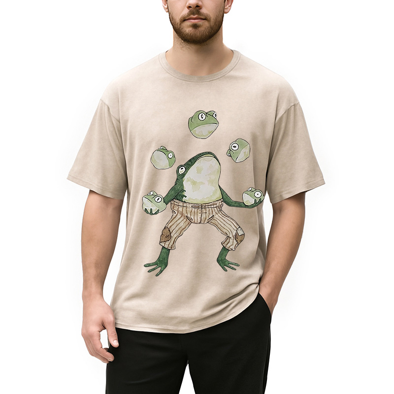 Modecanvas Frog Acrobatic Master Washed T-Shirt