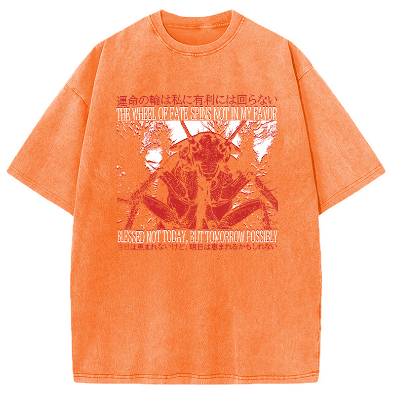 Modecanvas The Wheel Of Fate Cockroach Washed T-Shirt