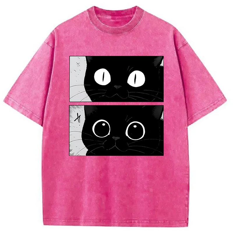 Modecanvas Become A Cute Cat Washed T-Shirt