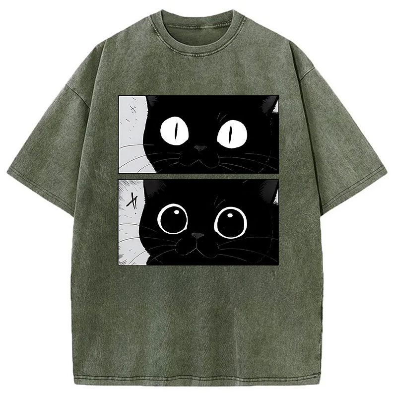 Modecanvas Become A Cute Cat Washed T-Shirt