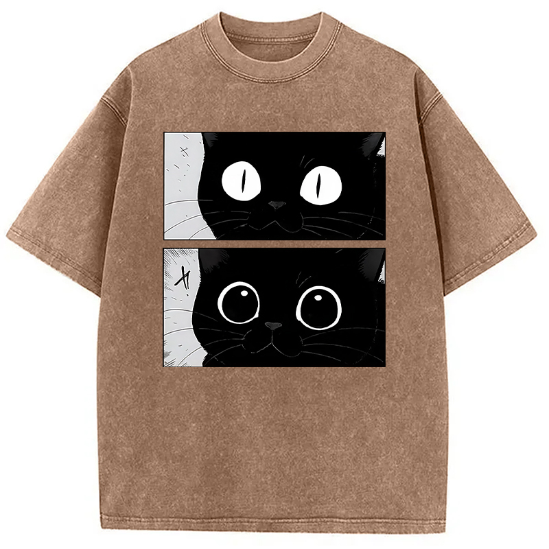 Modecanvas Become A Cute Cat Washed T-Shirt