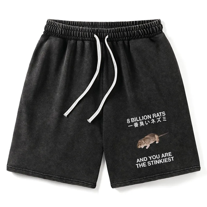 Modecanvas World's Stinkiest Rat Washed Shorts