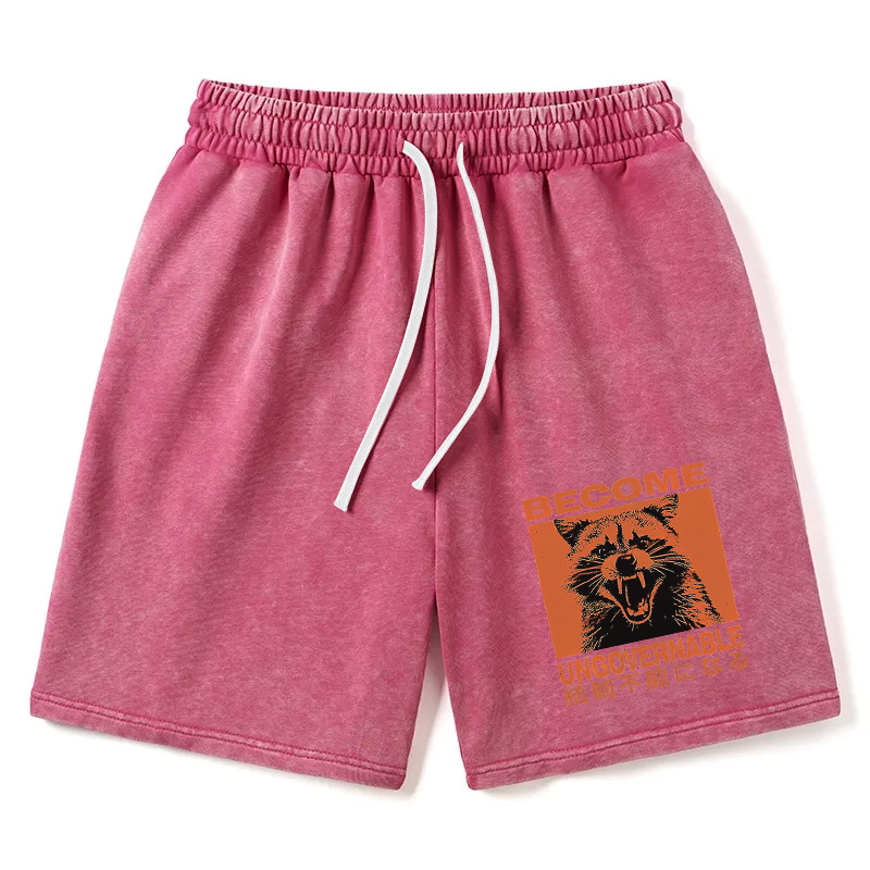 Modecanvas Ungovernable Raccoon Washed Short