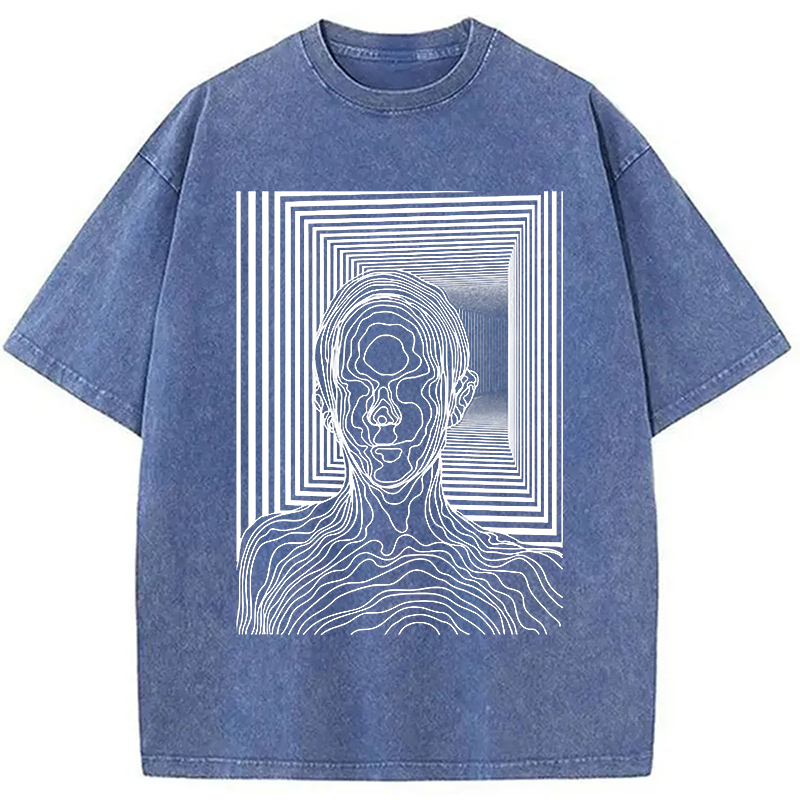 Modecanvas Utopia Journey DTG Printing Washed T-Shirt-modecanvas