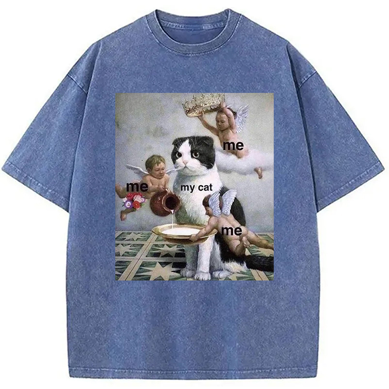 Modecanvas My Cat Washed T-Shirt