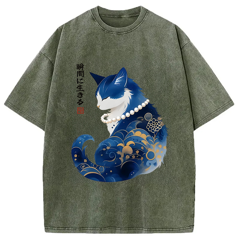 Modecanvas Living the Present Washed T-Shirt