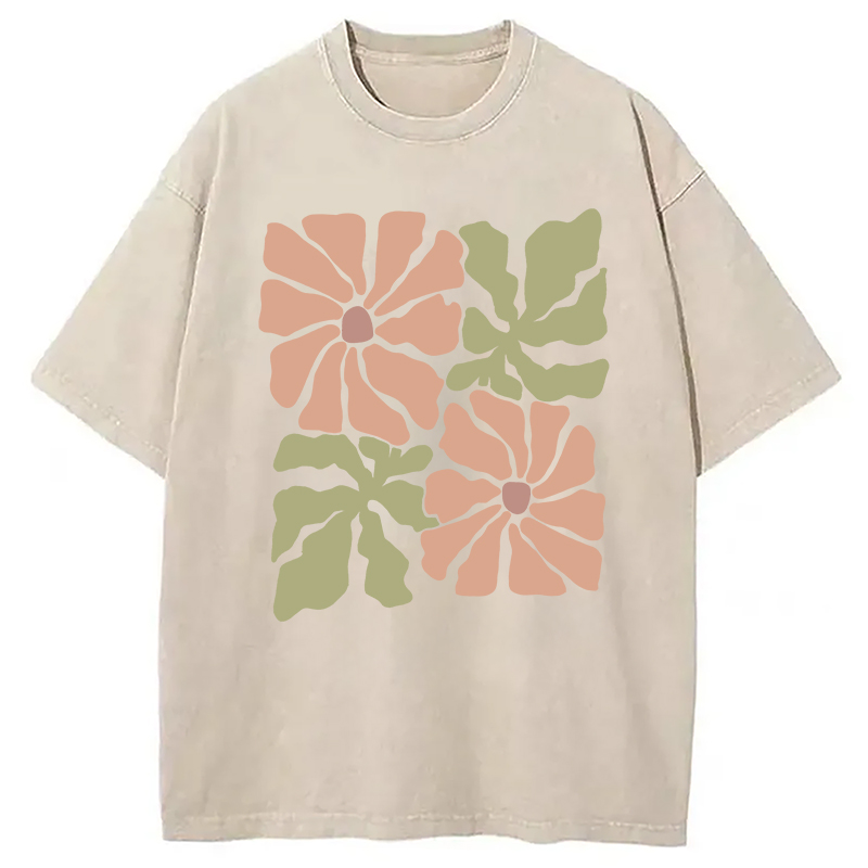Modecanvas Boho Wildflower Washed T-Shirt