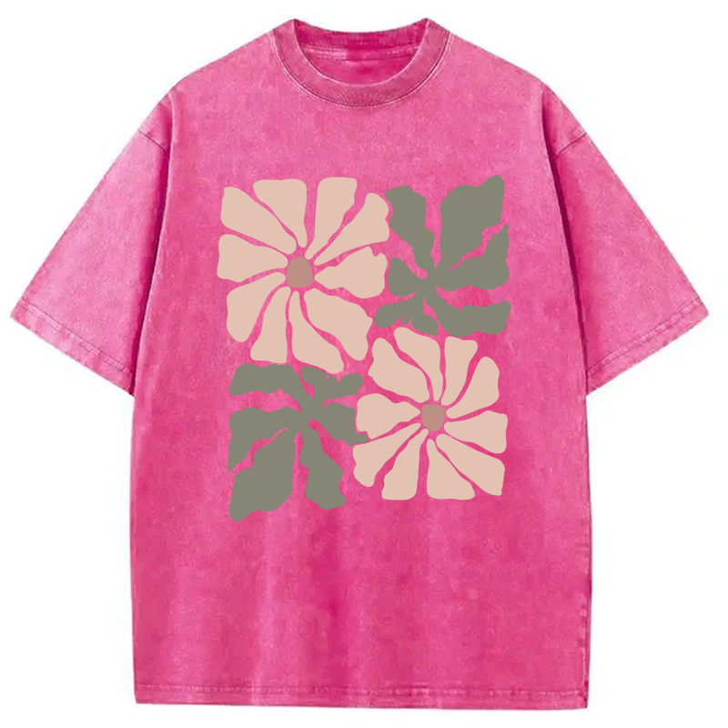 Modecanvas Boho Wildflower Washed T-Shirt