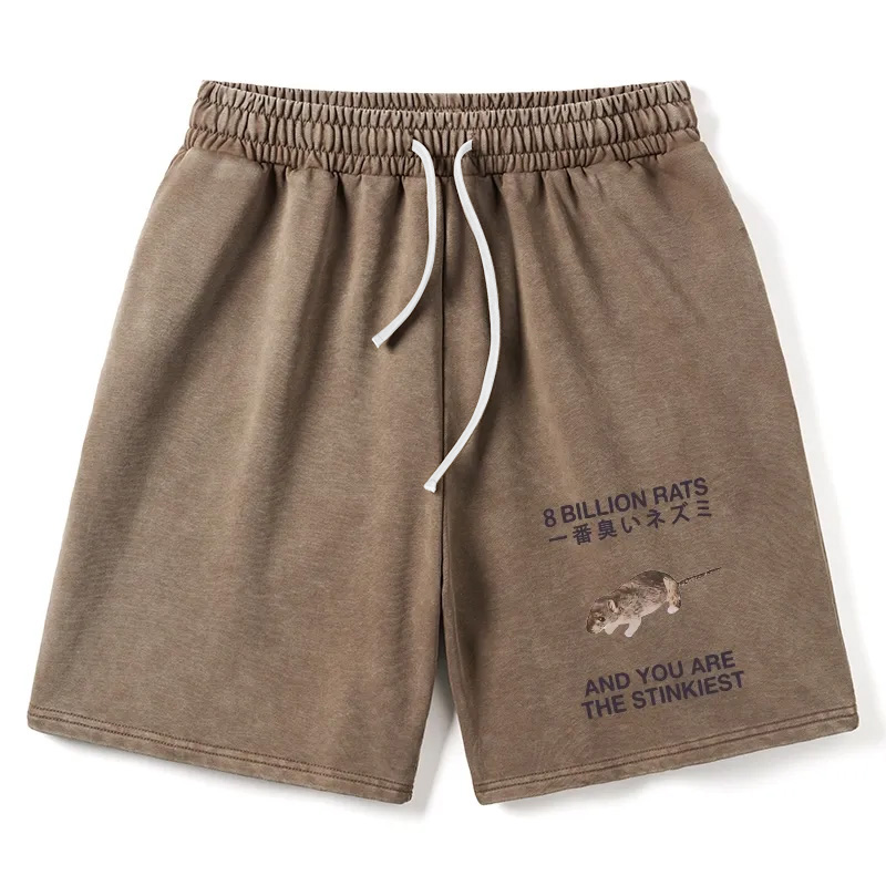 Modecanvas World's Stinkiest Rat Washed Shorts