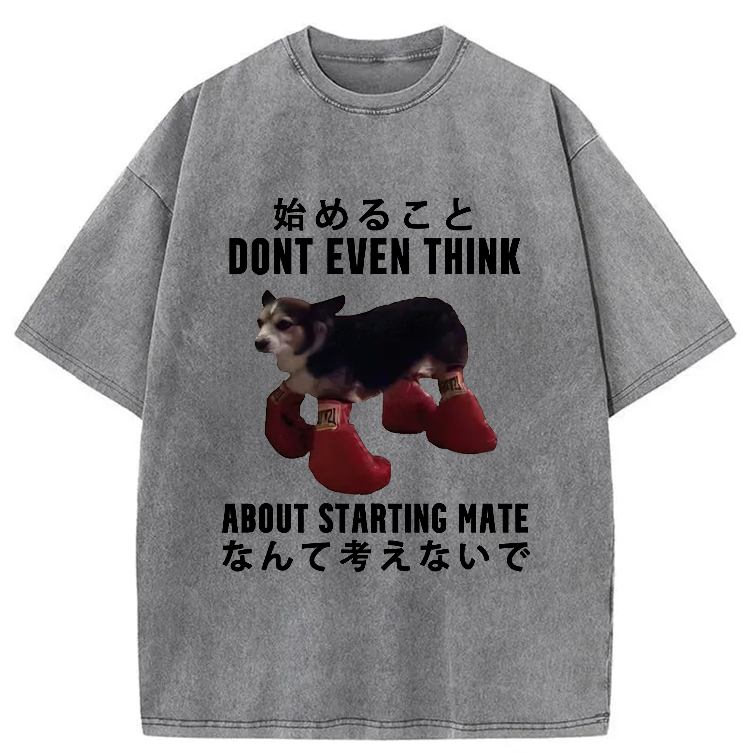 Modecanvas Funny Violent Boxer Washed T-Shirt