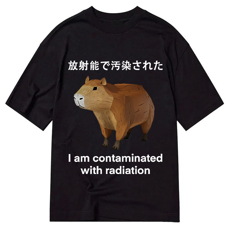 Modecanvas Capybara Contaminated By Radiation DTG Printing Classic T-Shirt-modecanvas