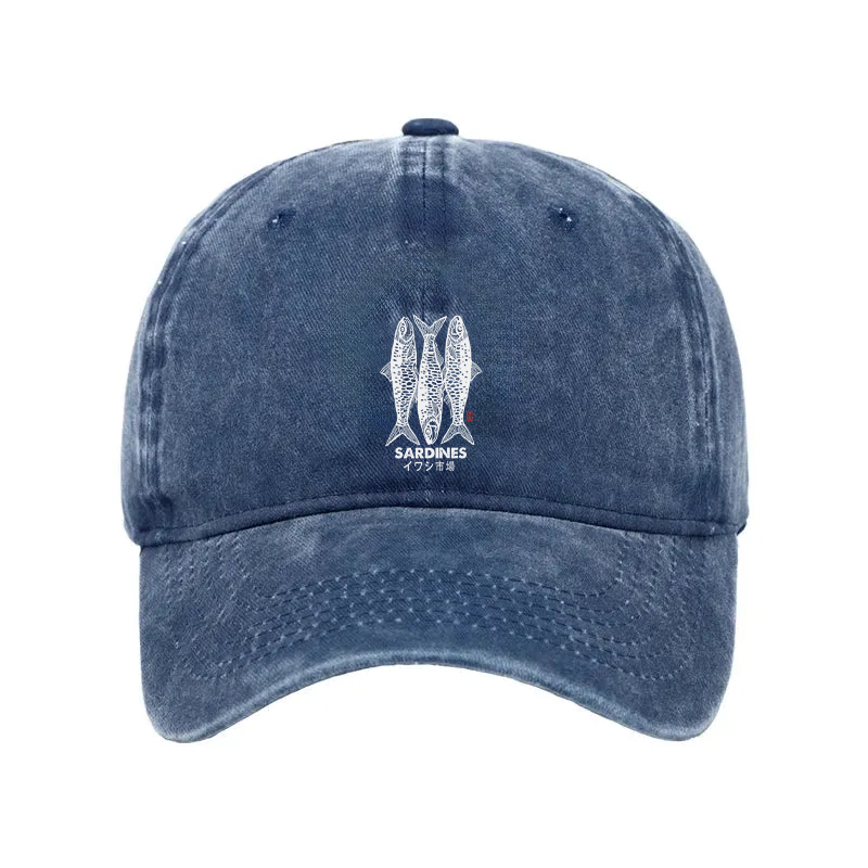 Modecanvas Sardines Market Washed Cap-modecanvas
