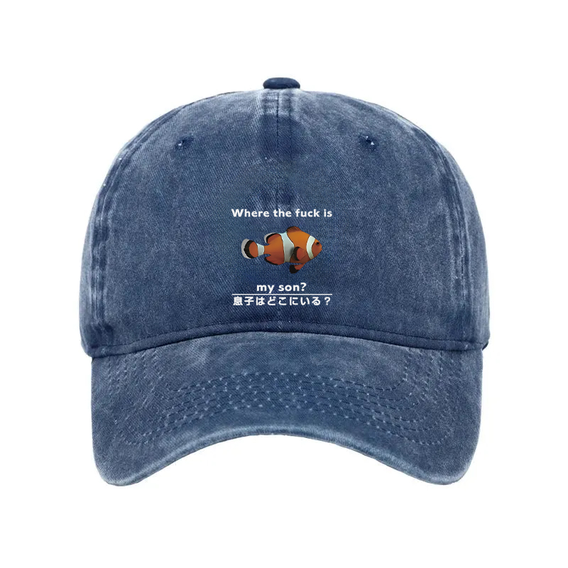 Modecanvas Fish Looking For Son Washed Cap-modecanvas