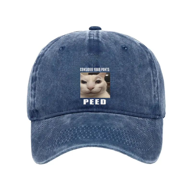 Modecanvas Consider Your Pants Peed Meme Washed Cap-modecanvas