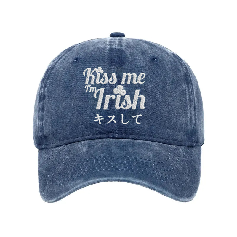 Modecanvas Kiss Me I'm Irish Washed Cap-modecanvas
