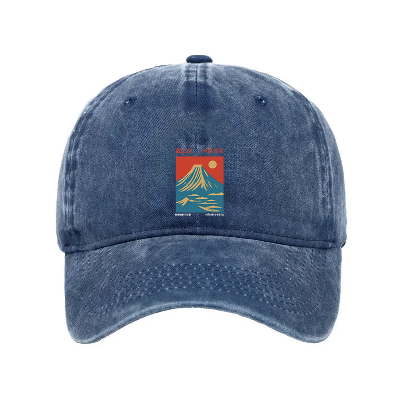 Modecanvas Mount Fuji Vintage Washed Cap-modecanvas