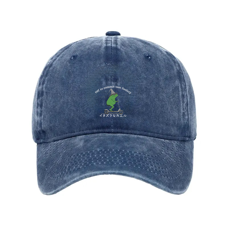 Modecanvas Stupid Frog Washed Cap-modecanvas