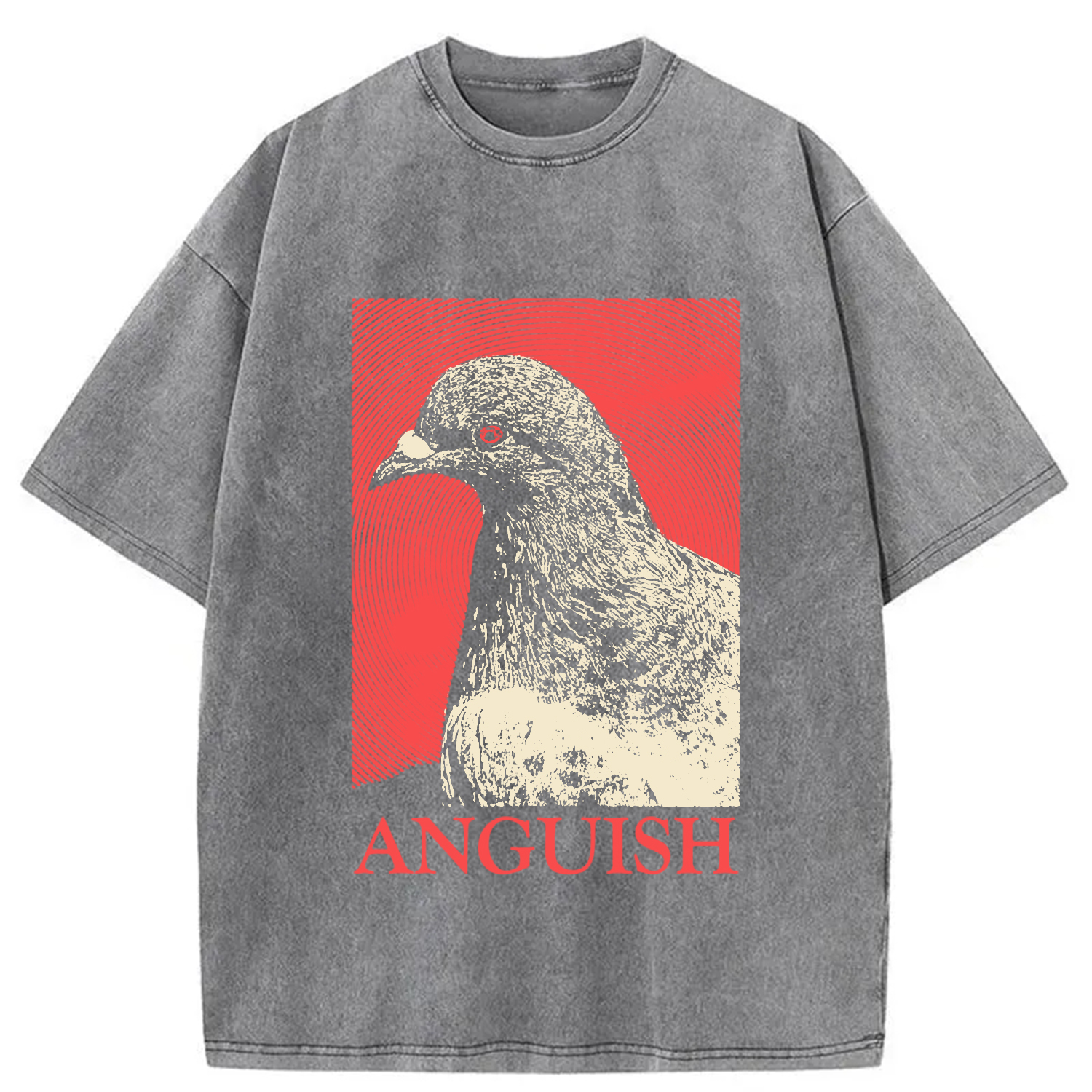 Modecanvas The Weight of Urban Anguish Washed T-Shirt-modecanvas