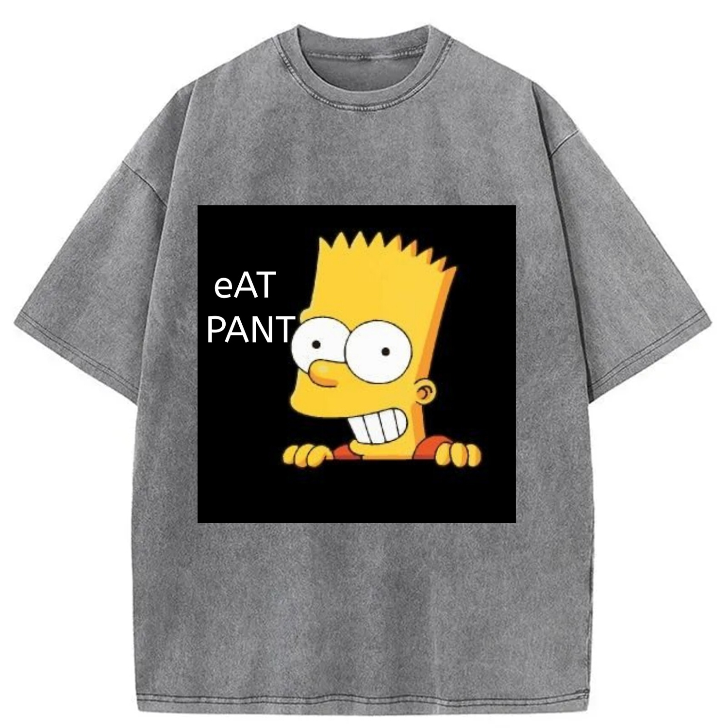 Modecanvas Eat Pant Funny Washed T-Shirt