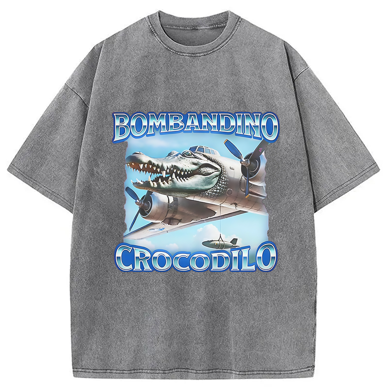 Modecanvas Bombandino Crocodilo Washed T-Shirt
