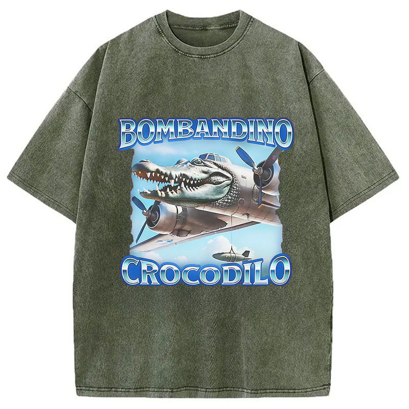 Modecanvas Bombandino Crocodilo Washed T-Shirt