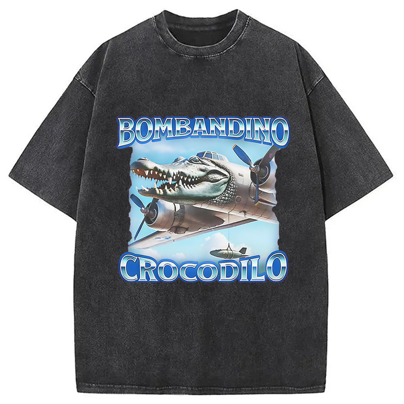 Modecanvas Bombandino Crocodilo Washed T-Shirt