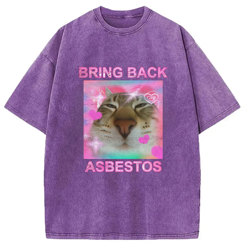 Modecanvas Bring Back Asbestos Washed T-Shirt-modecanvas