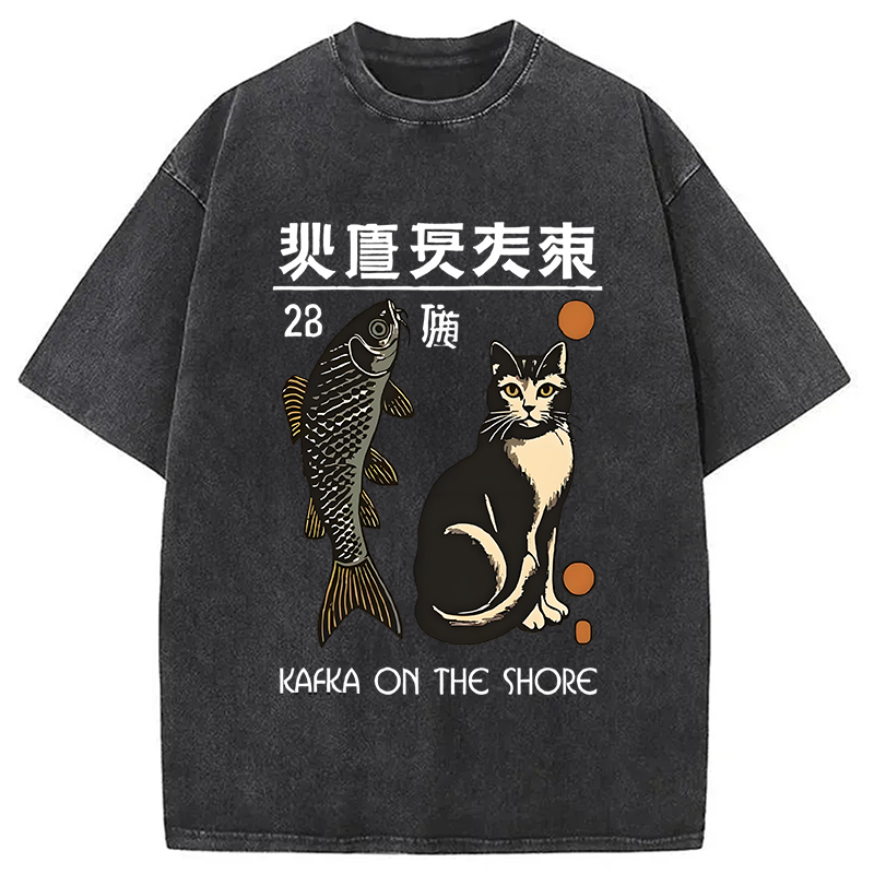 Modecanvas Kafka On The Shore Washed T-Shirt