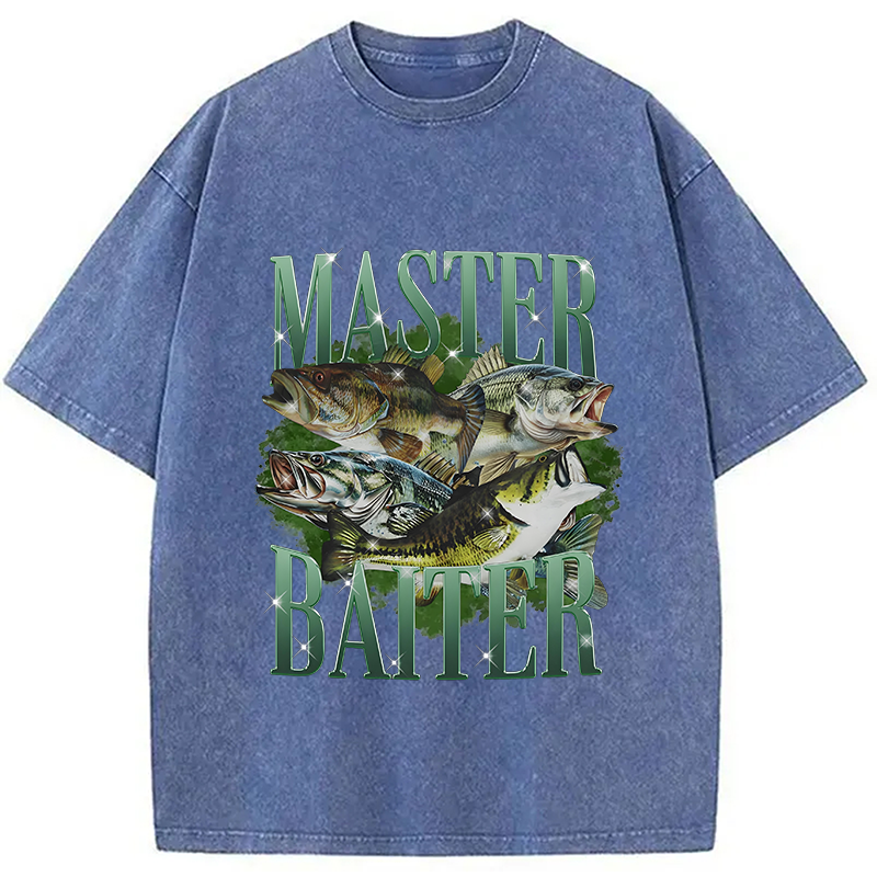 Modecanvas Master Baiter Retro Washed T-Shirt-modecanvas