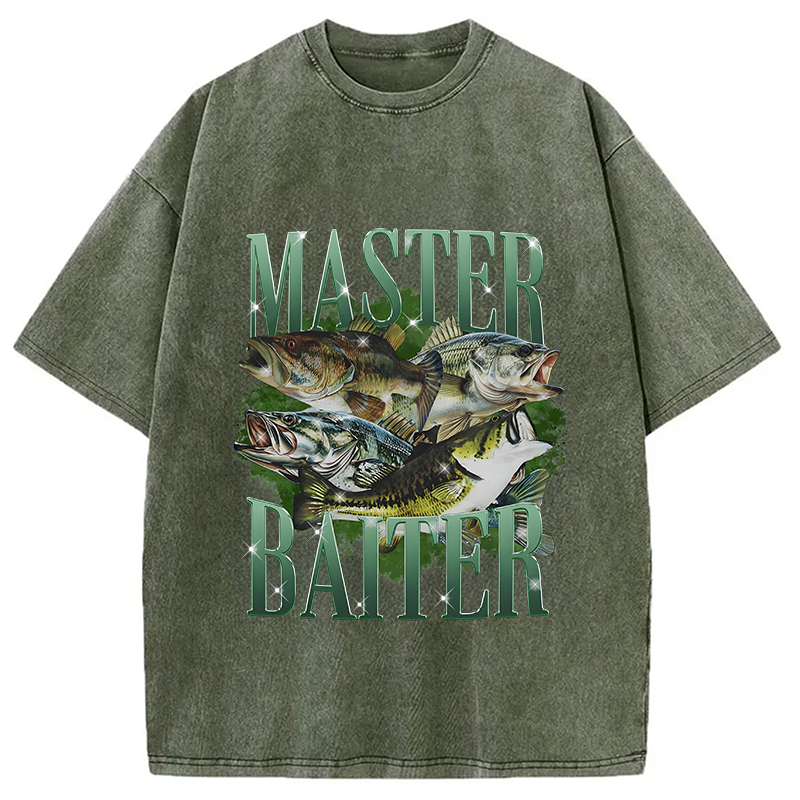 Modecanvas Master Baiter Retro Washed T-Shirt-modecanvas