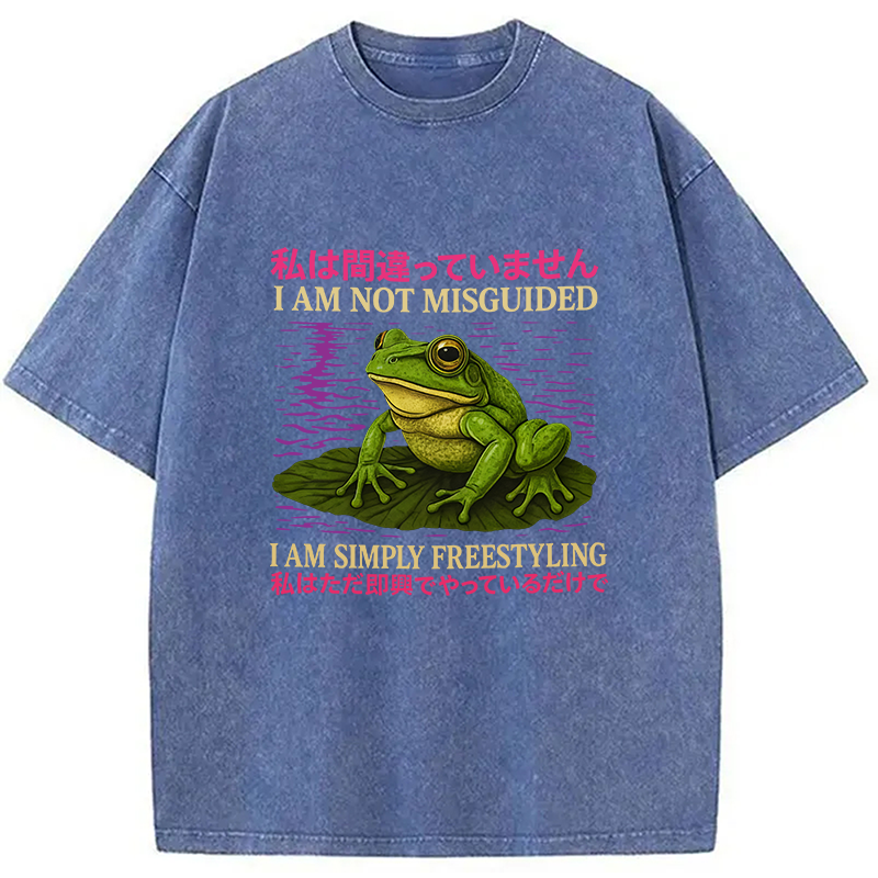Modecanvas I Am Simply Freestyling Washed T-Shirt