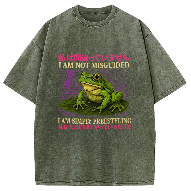 Modecanvas I Am Simply Freestyling Washed T-Shirt