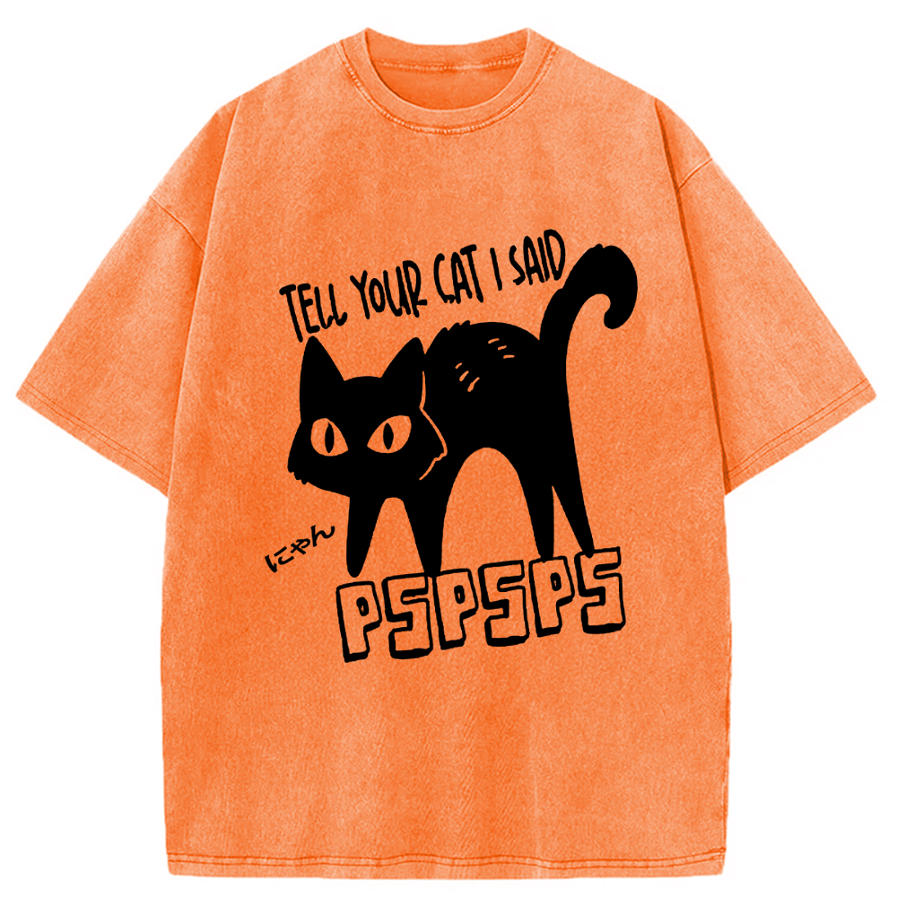 Modecanvas Attract Cats Washed T-Shirt