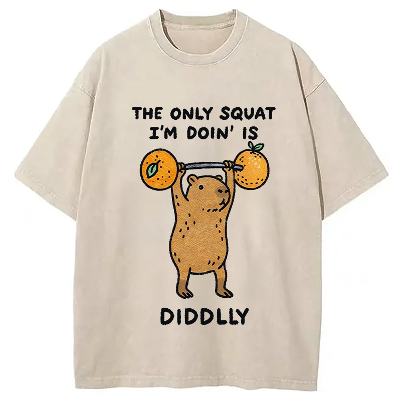 Modecanvas Diddly Capybara Washed T-Shirt