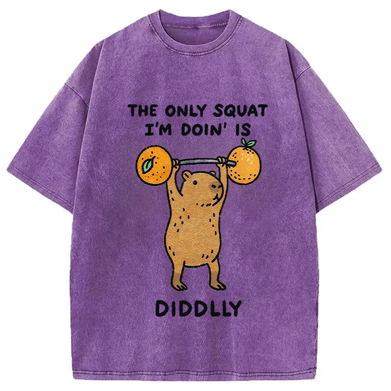 Modecanvas Diddly Capybara Washed T-Shirt