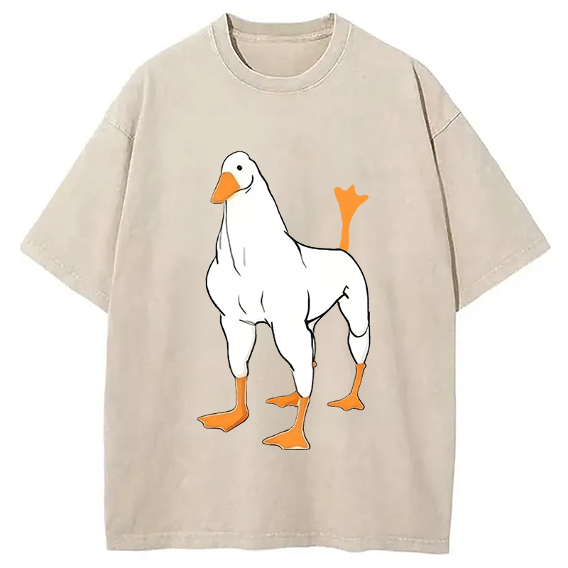Modecanvas Muscle Duck Goose Washed T-Shirt