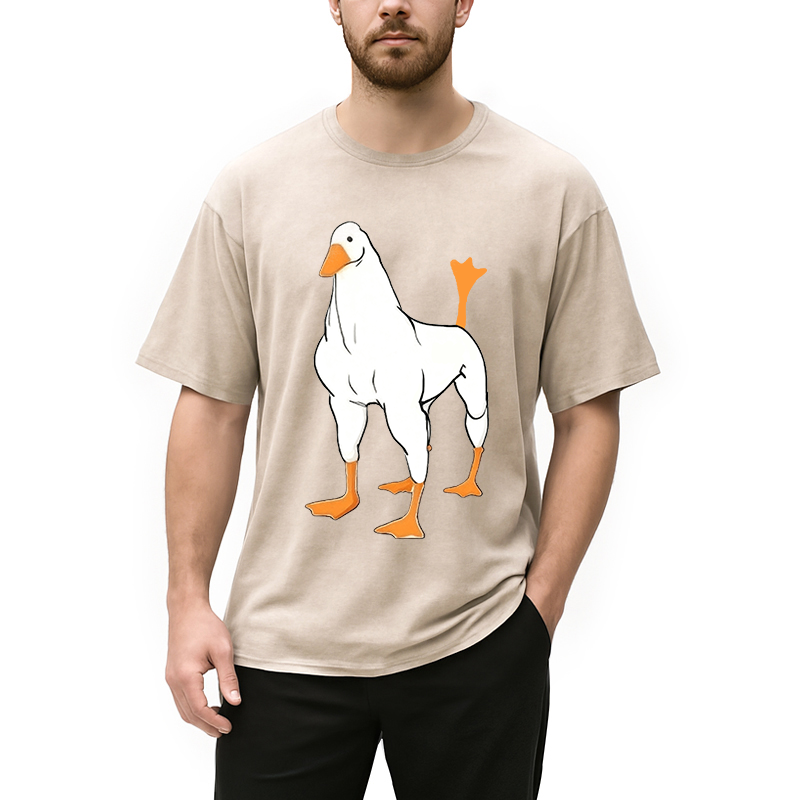 Modecanvas Muscle Duck Goose Washed T-Shirt