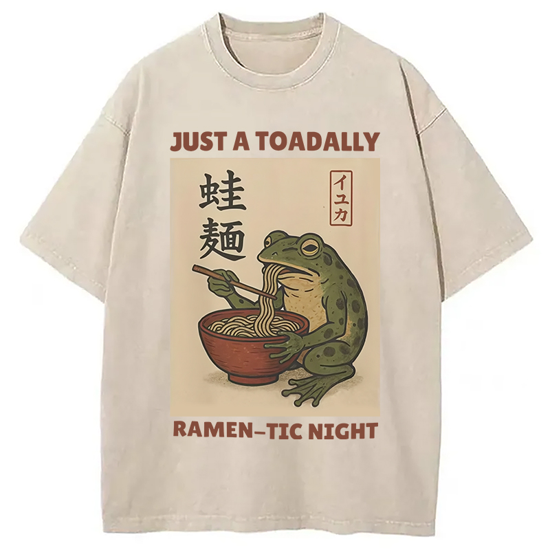 Modecanvas Toadally Fun Ramen Washed T-Shirt