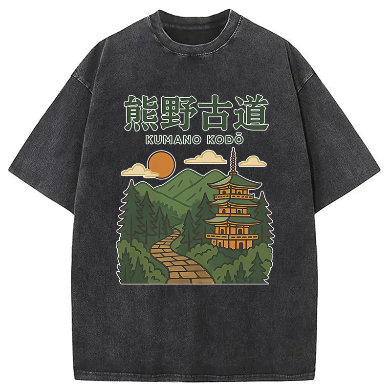 Modecanvas Kumano Kodo Japan Trail Washed T-Shirt