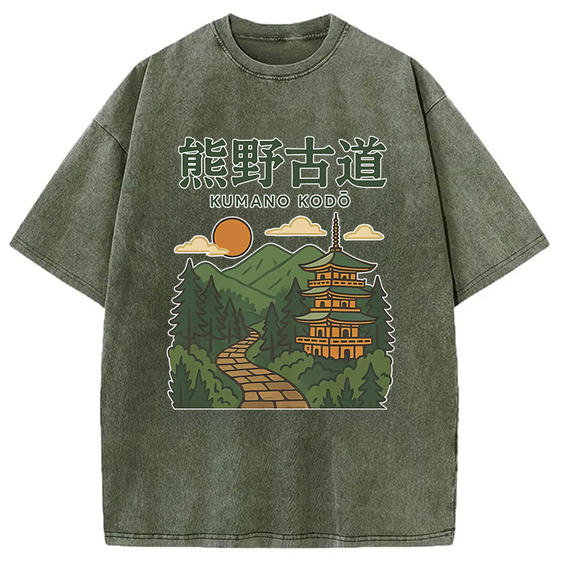Modecanvas Kumano Kodo Japan Trail Washed T-Shirt