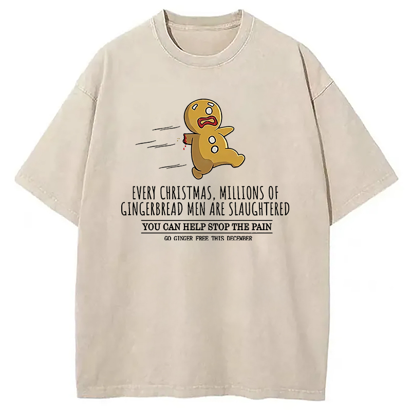 Modecanvas Gingerbread Man Disaster Washed T-Shirt