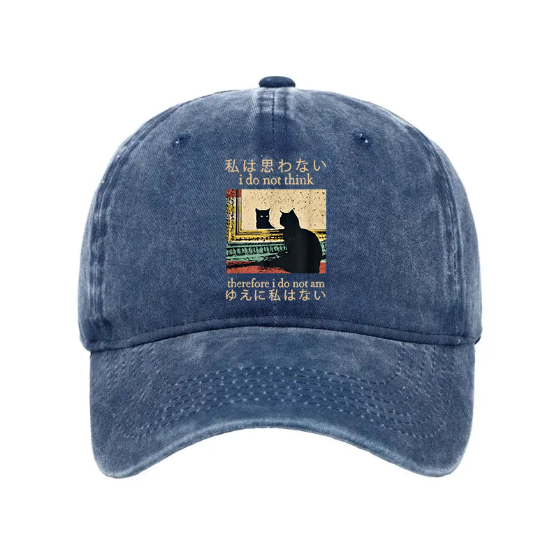 Modecanvas I Do Not Think Therefore I Do Not Am Washed Cap-modecanvas
