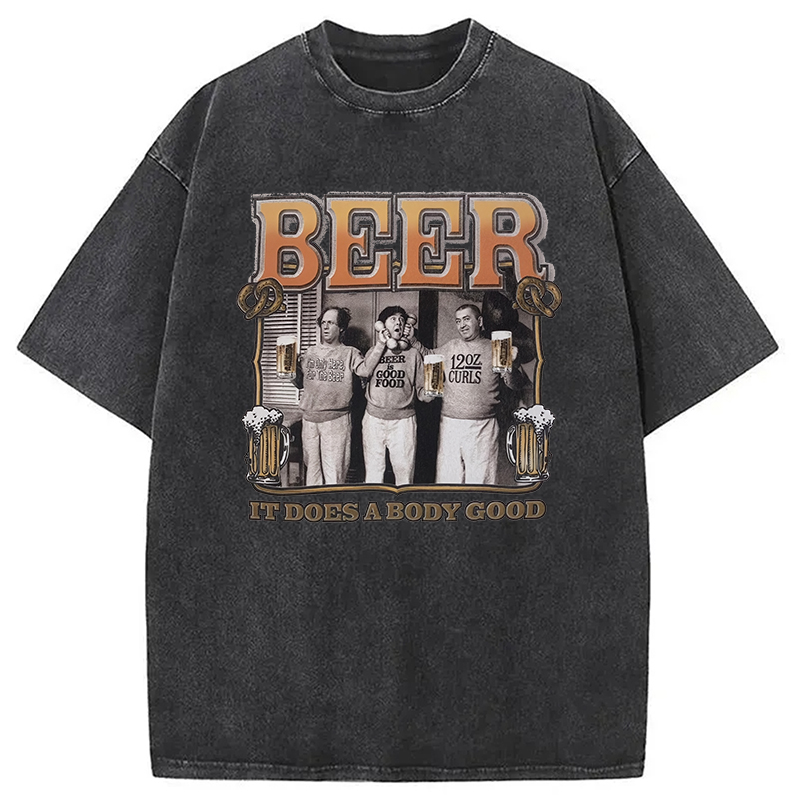 Modecanvas White and Cream Washed T-Shirt