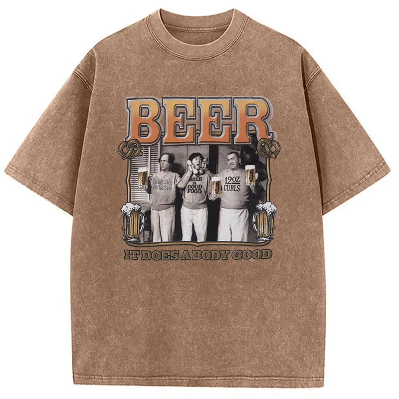 Modecanvas White and Cream Washed T-Shirt