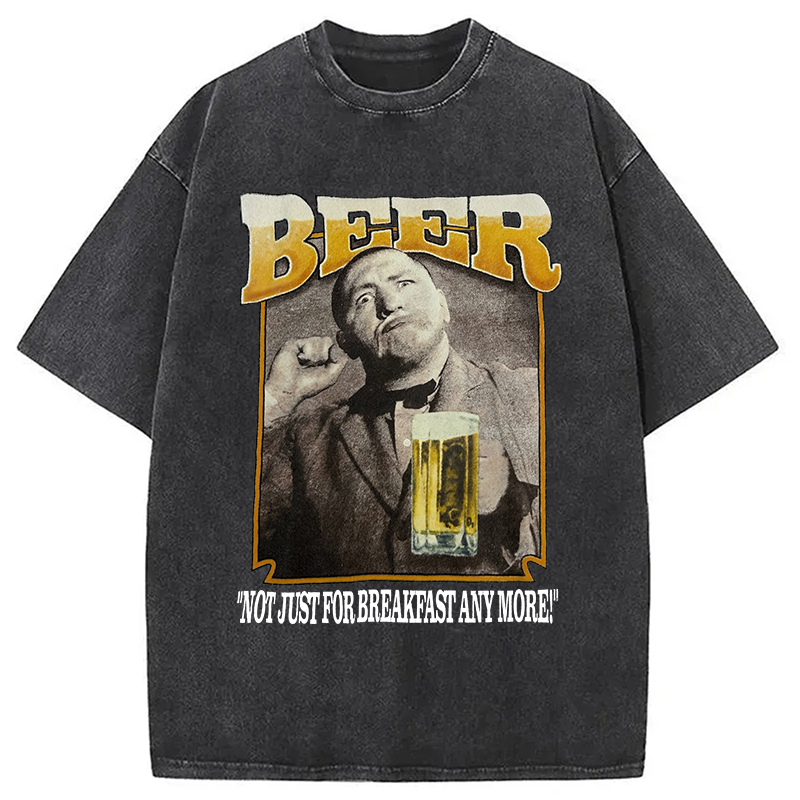 Modecanvas The Three Stooges BEER Breakfast Washed T-Shirt