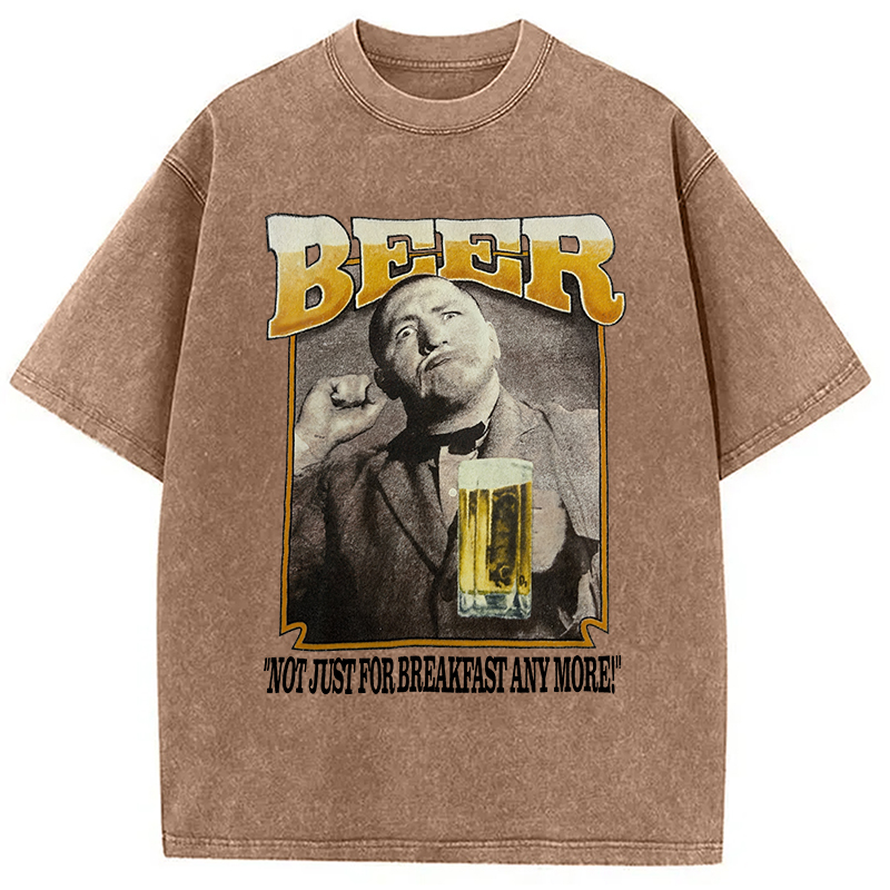 Modecanvas The Three Stooges BEER Breakfast Washed T-Shirt